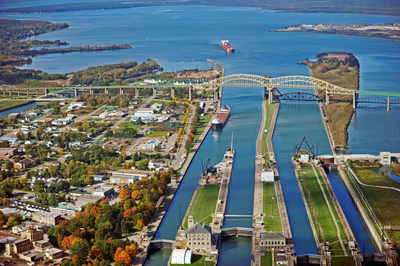 Soo Locks in Sault Ste. Marie