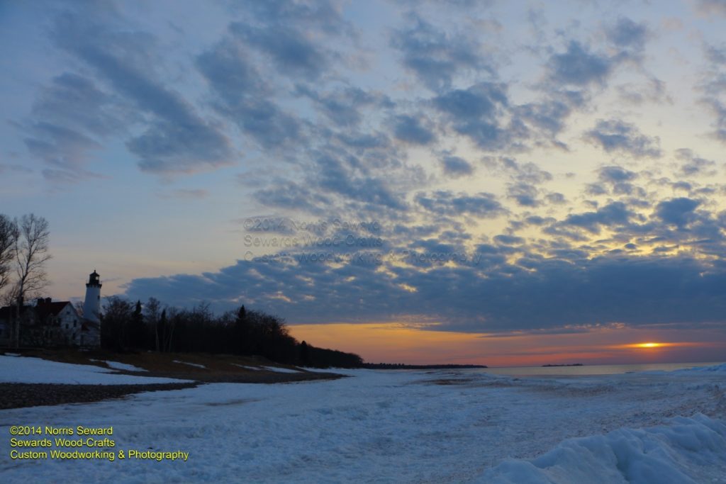 Lighthouse Iroquois 4 (Lake Superior Spring Sunset) 2-19-2016