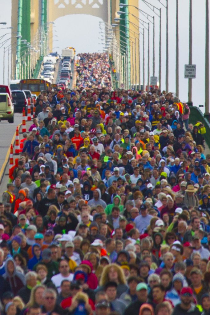 2013 Mackinac Bridge walk and run.