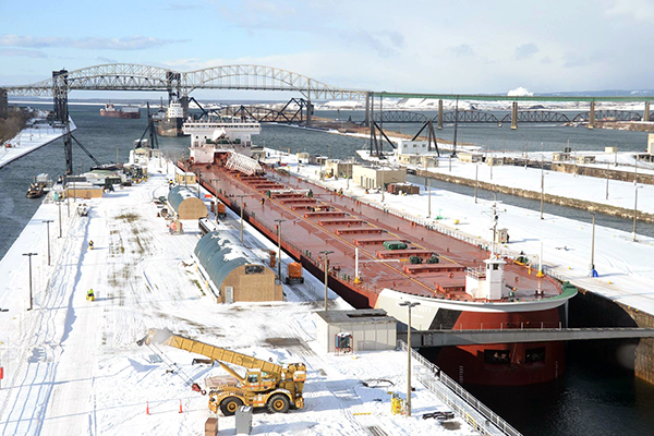 The Soo Locks are an all-season destination.